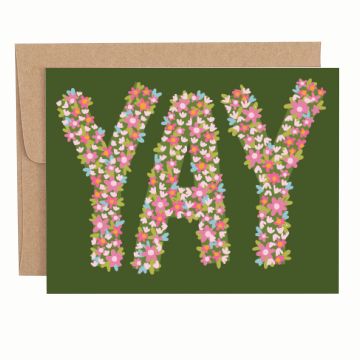 Yay Floral Greeting Card